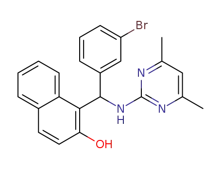 1-[(3-bromo-phenyl)-(4,6-dimethyl-pyrimidin-2-ylamino)-methyl]-naphthalen-2-ol
