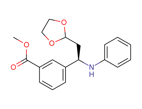 methyl (R)-3-(2-(1,3-dioxolan-2-yl)-1-(phenylamino)ethyl)benzoate