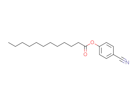 Molecular Structure of 90149-61-4 (Dodecanoic acid, 4-cyanophenyl ester)