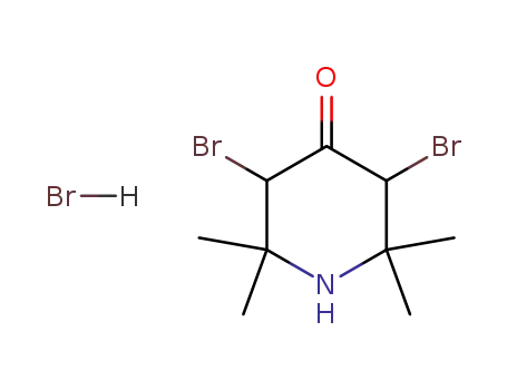 Molecular Structure of 19971-12-1 (3,5-dibromo-2,2,6,6-tetramethyl-4-piperidone hydrobromide)