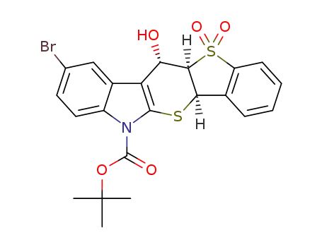 tert-butyl(6aR,11aR,12S)-2-bromo-12-hydroxy-11a,12-dihydrobenzo[4',5']thieno[2',3':5,6]thiopyrano[2,3-b]indole-5(6aH)-carboxylate 11,11-dioxide