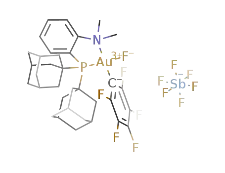 C34H40AuF6NP(1+)*F6Sb(1-)