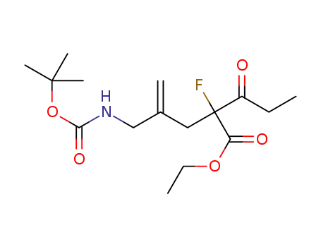 ethyl 4-({[(tert-butoxy)carbonyl]amino}methyl)-2-fluoro-2-propanoylpent-4-enoate
