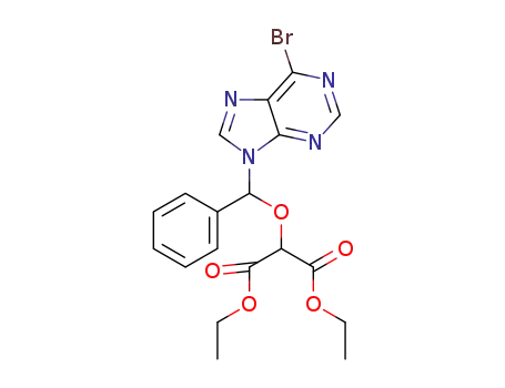 diethyl 2-((6-bromo-9H-purin-9-yl)(phenyl)methoxy)malonate