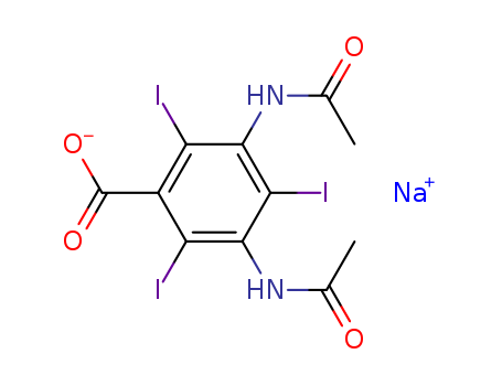 Benzoic acid,3,5-bis(acetylamino)-2,4,6-triiodo-, sodium salt (1:1)