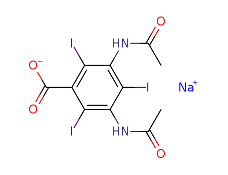 SodiuM diatrizoate;Diazotrizoic acid sodiuM salt;3,5-Bis(acetylaMino)-2,4,6-triiodobenzoic acid sodiuM salt;3,5-DiacetaMido-2,4,6-triiodobenzoic acid sodiuM salt;SodiuM 3,5-diacetaMido-2,4,6-triiodobe