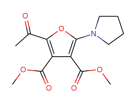 dimethyl 2-acetyl-5-pyrrolidine-3,4-furandicarboxylate