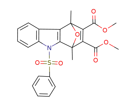 Molecular Structure of 92399-38-7 (1,4-Epoxy-1H-carbazole-2,3-dicarboxylic acid,
4,9-dihydro-1,4-dimethyl-9-(phenylsulfonyl)-, dimethyl ester)