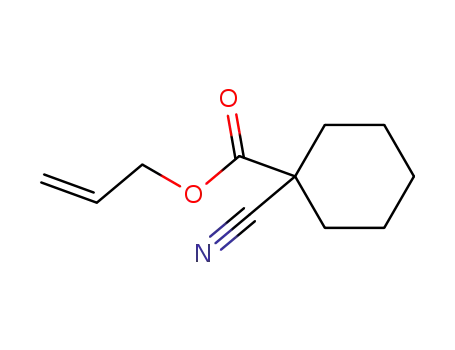 Molecular Structure of 102804-62-6 (Cyclohexanecarboxylic acid, 1-cyano-, 2-propenyl ester)