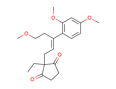 2-ethyl-2-<5-methoxy-3-(2,4-dimethoxyphenyl)pent-2-enyl>cyclopentane-1,3-dione