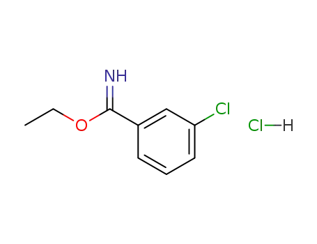 Molecular Structure of 60612-87-5 (Benzenecarboximidic acid, 3-chloro-, ethyl ester, hydrochloride)