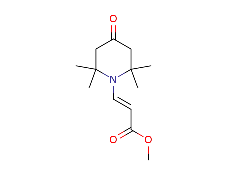 Molecular Structure of 110998-13-5 (methyl (2E)-3-(2,2,6,6-tetramethyl-4-oxopiperidin-1-yl)prop-2-enoate)