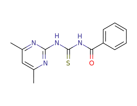 Molecular Structure of 121087-84-1 (Benzamide, N-[[(4,6-dimethyl-2-pyrimidinyl)amino]thioxomethyl]-)