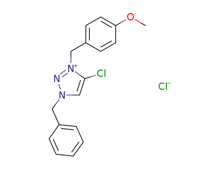3-Benzyl-5-chloro-1-(4-methoxy-benzyl)-3H-[1,2,3]triazol-1-ium; chloride