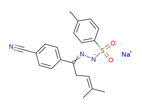 sodium salt of 1-(p-cyanophenyl)-4-methyl-3-penten-1-one N-tosylhydrazone