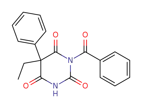 2,4,6(1H,3H,5H)-Pyrimidinetrione,1-benzoyl-5-ethyl-5-phenyl-