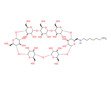 Molecular Structure of 131991-61-2 (mono-(6-(1,6-hexamethylenediamine)-6-deoxy)-β-Cyclodextrin)