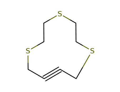 Molecular Structure of 158548-70-0 (1,4,7-Trithiacycloundec-9-yne)