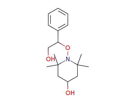 Molecular Structure of 183959-05-9 (4-Piperidinol, 1-(2-hydroxy-1-phenylethoxy)-2,2,6,6-tetramethyl-)