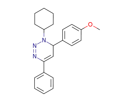 1-Cyclohexyl-6-(4-methoxy-phenyl)-4-phenyl-1,6-dihydro-[1,2,3]triazine