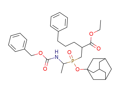 2-[(adamantan-1-yloxy)-(1-benzyloxycarbonylamino-ethyl)-phosphinoylmethyl]-5-phenyl-pentanoic acid ethyl ester