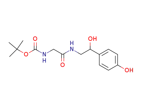 {[2-hydroxy-2-(4-hydroxy-phenyl)-ethylcarbamoyl]-methyl}-carbamic acid tert-butyl ester