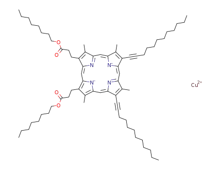 copper-2,4-bis-(1'-dodecynyl)deuteroporphyrin-IX dioctyl ester