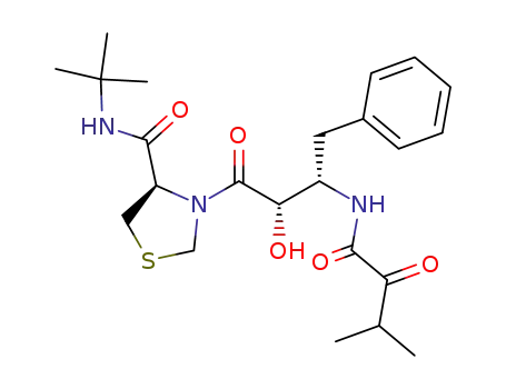 (R)-3-[(2S,3S)-2-Hydroxy-3-(3-methyl-2-oxo-butyrylamino)-4-phenyl-butyryl]-thiazolidine-4-carboxylic acid tert-butylamide