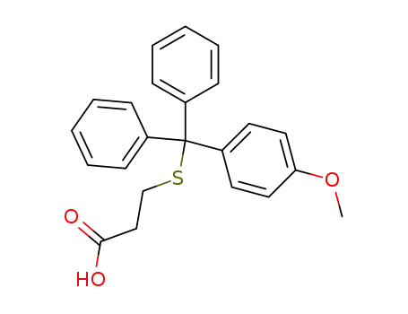 Molecular Structure of 383401-15-8 (Propanoic acid, 3-[[(4-methoxyphenyl)diphenylmethyl]thio]-)