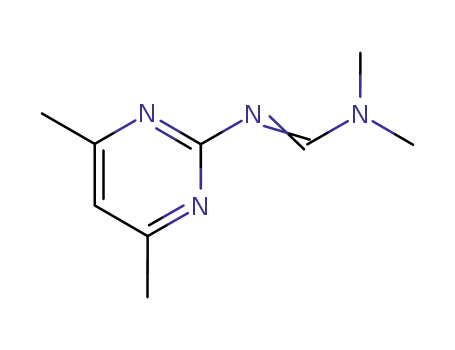 Molecular Structure of 51567-39-6 (Methanimidamide, N'-(4,6-dimethyl-2-pyrimidinyl)-N,N-dimethyl-)
