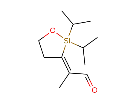 Molecular Structure of 572901-36-1 (Propanal, 2-[2,2-bis(1-methylethyl)-1-oxa-2-silacyclopent-3-ylidene]-,
(2Z)-)