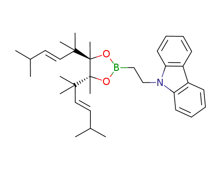 9-{2-[(4R,5R)-4,5-Dimethyl-4,5-bis-((E)-1,1,4-trimethyl-pent-2-enyl)-[1,3,2]dioxaborolan-2-yl]-ethyl}-9H-carbazole
