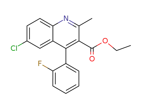 ethyl 6-chloro-4-(2-fluorophenyl)-2-methyl-3-quinolinecarboxylate