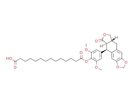 Tetradecanedioic acid mono-[2,6-dimethoxy-4-((5R,5aR,8aR)-6-oxo-5,5a,6,8,8a,9-hexahydro-furo[3',4':6,7]naphtho[2,3-d][1,3]dioxol-5-yl)-phenyl] ester