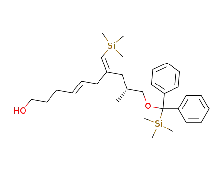 (E)-(R)-10-(Diphenyl-trimethylsilanyl-methoxy)-9-methyl-7-[1-trimethylsilanyl-meth-(Z)-ylidene]-dec-4-en-1-ol