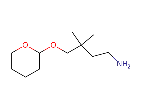 Molecular Structure of 616236-11-4 (1-Butanamine, 3,3-dimethyl-4-[(tetrahydro-2H-pyran-2-yl)oxy]-)