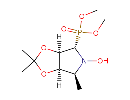 dimethyl (2S,3R,4R,5S)-N-hydroxy-3,4-isopropylidenedioxy-5-methylpyrrolidine-2-phosphonate