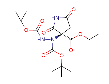 R-(-)-3-ethoxycarbonyl-3-(N,N'-di(tert-butoxycarbonyl)hydrazino)pyrrolidin-2,5-dione