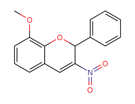 Molecular Structure of 57543-87-0 (8-Methoxy-3-nitro-2-phenyl-2H-1-benzopyran)