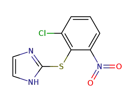 Molecular Structure of 683276-68-8 (1H-Imidazole, 2-[(2-chloro-6-nitrophenyl)thio]-)