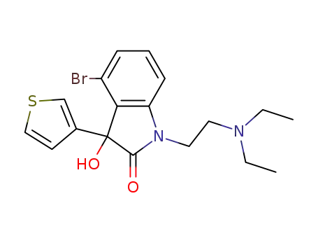 1-(2-Diethylaminoethyl)-3-hydroxy-3-(3-thienyl)-4-bromooxindole