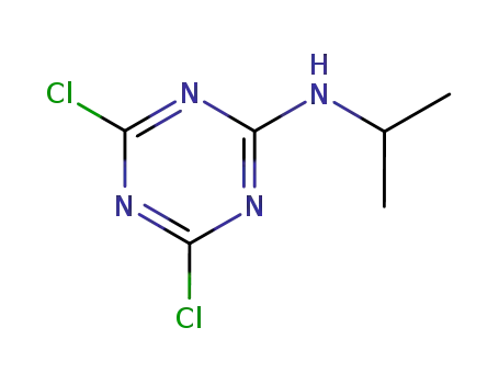 Molecular Structure of 3703-10-4 (2,4-Dichloro-6-isopropylamino-1,3,5-triazine)
