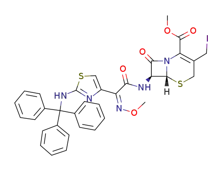 Methyl 7β-[syn-2-(2-tritylaminothiazol-4-yl)-2-methoxyiminoacetamido]-3-iodomethyl-3-cephem-4-carboxylate