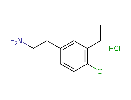 Molecular Structure of 945717-05-5 (Benzeneethanamine, 4-chloro-3-ethyl-, hydrochloride (1:1))