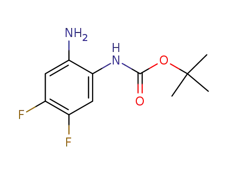 Molecular Structure of 1000698-88-3 (tert-Butyl (2-amino-4,5-difluorophenyl)carbamate)