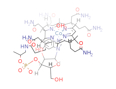 Cobinamide, Co-aqua-,dihydrogen phosphate (ester), inner salt, 3'-ester with (5,6-dimethyl-1-a-D-ribofuranosyl-1H-benzimidazole-kN3), ion(1+), chloride (1:1)