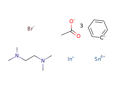 Ph3SnIn(OAc)Br N,N,N',N'-tetramethylethanediamine adduct