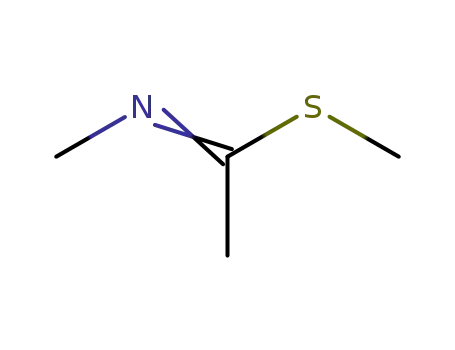 Molecular Structure of 40780-80-1 (Ethanimidothioic acid, N-methyl-, methyl ester)