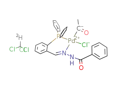 [((2-(diphenylphosphanyl)benzaldehyde benzoylhydrazone)PdCOMe(Cl)]*CDCl3