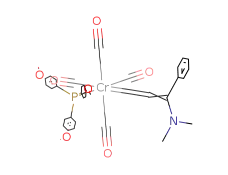 cis-tetracarbonyl(3-dimethylamino-3-phenylpropa-1,2-dienylidene)[tris(4-methoxyphenyl)phosphane]chromium